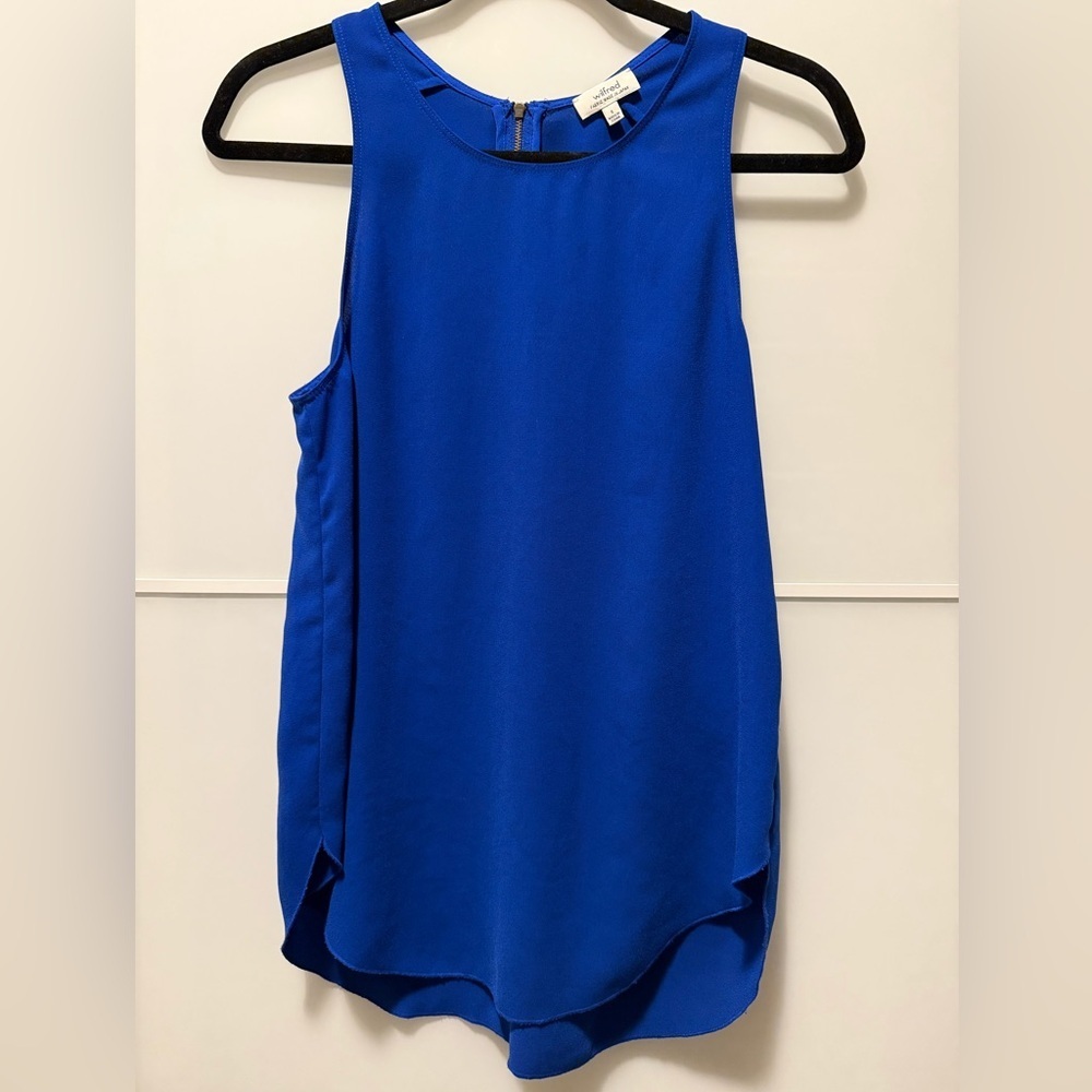 Aritzia Wilfred Royal Blue Tank Top